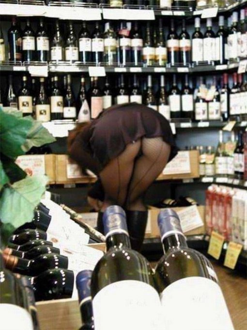 Woman Caught with Underskirt Ass in Supermarket Woman Caught with Underskirt Ass in Supermarket
