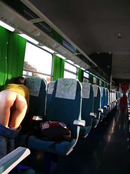 Wife Flashes Her Nude Ass in Public Train Wife Flashes Her Nude Ass in Public Train